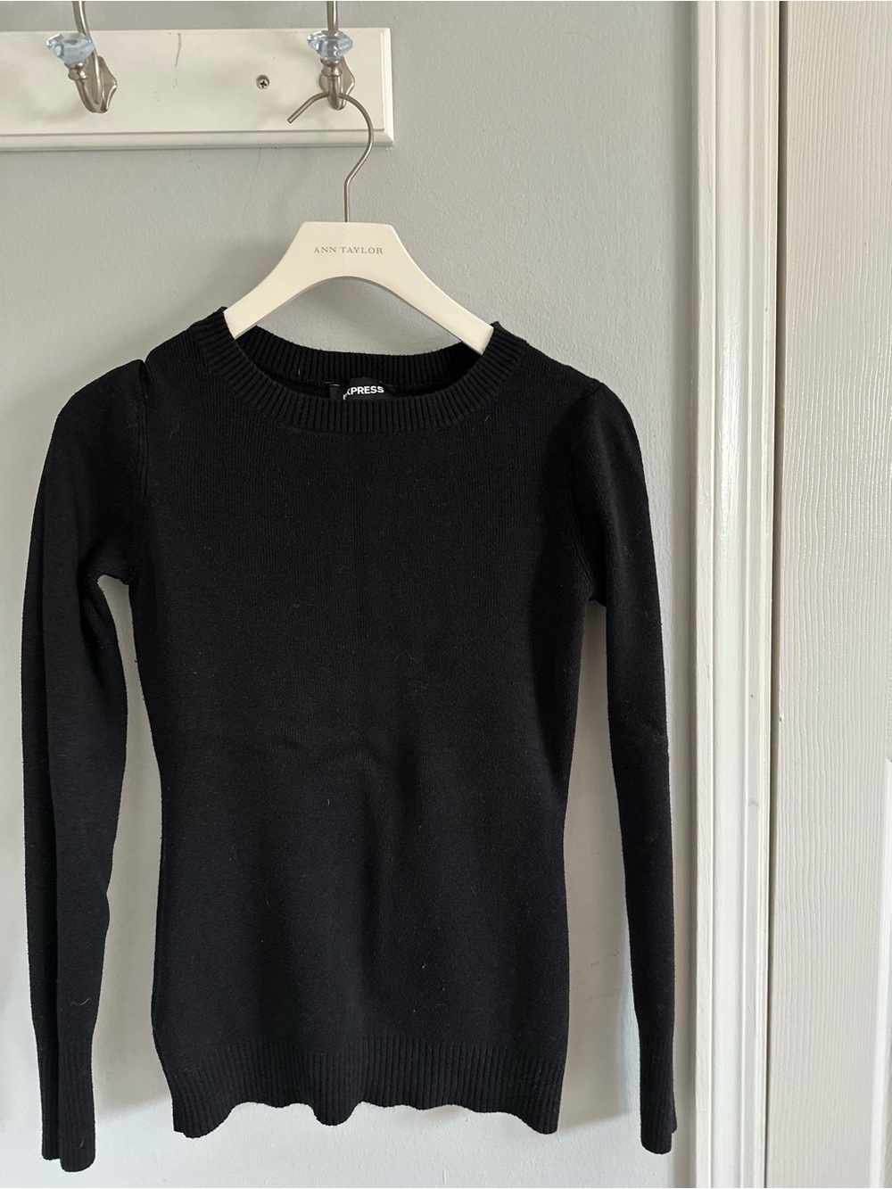 Ann Taylor Black Crewneck Sweater